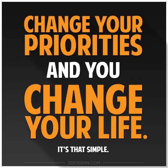 cambia tus prioridades